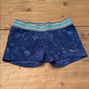 Saucony Women's Ocean Blue Athletic Spandex Running Shorts